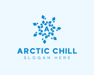 Frozen - Frozen Tech Snowflake logo design