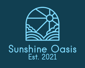 Blue Sunshine Window logo design