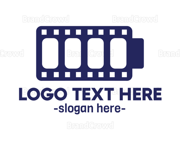 Blue Film Battery Charge Logo