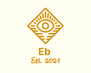 Egyptian - Gold Diamond Eye logo design