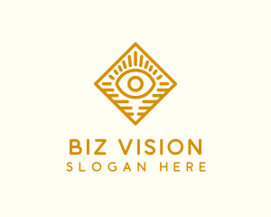 Gold Diamond Eye logo design