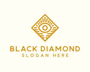 Gold Diamond Eye logo design