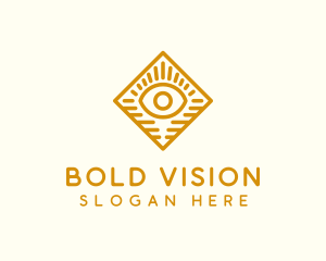 Gold Diamond Eye logo design