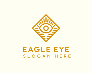 Gold Diamond Eye logo design