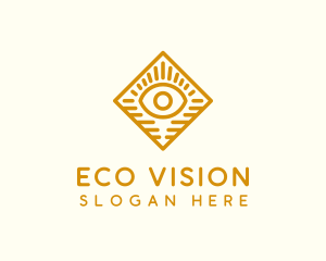 Gold Diamond Eye logo design