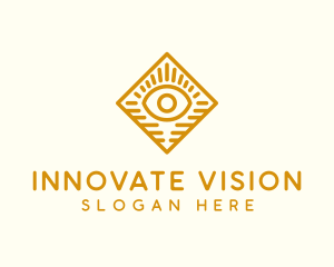 Gold Diamond Eye logo design