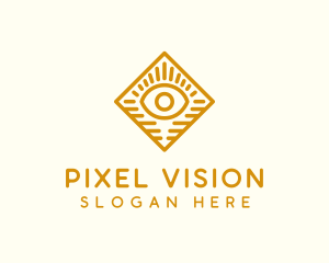 Gold Diamond Eye logo design