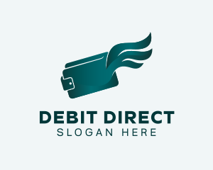 Debit - Flying Wallet Wings logo design