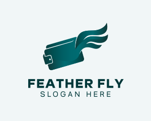 Flying Wallet Wings logo design