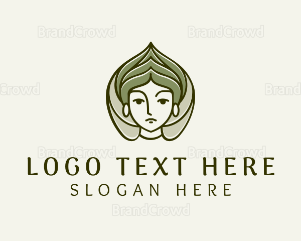 Leaf Queen Hairdresser Logo