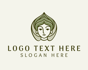 Face - Leaf Queen Hairdresser logo design