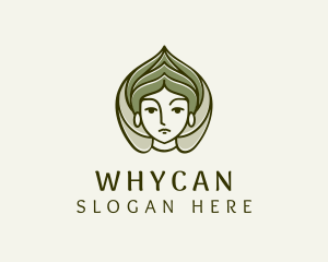 Woman - Leaf Queen Hairdresser logo design