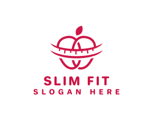 Weight Loss - Fruit Apple Nutritionist logo design