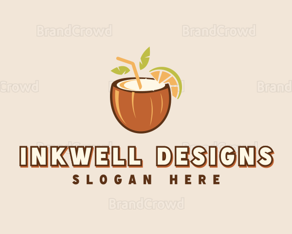 Coconut Juice Drink Logo