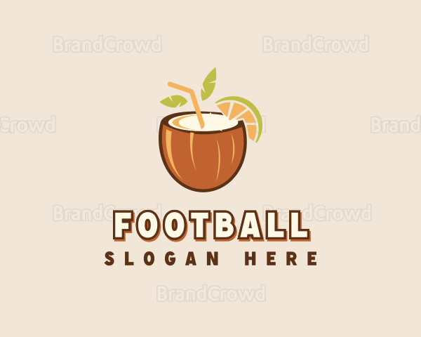 Coconut Juice Drink Logo