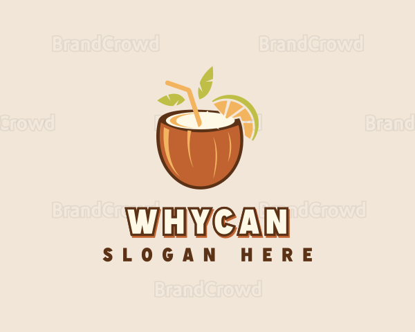 Coconut Juice Drink Logo