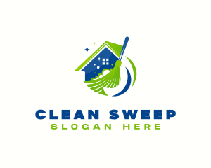 Sweep - Sweep Cleaning Broom logo design