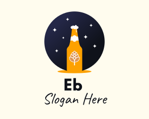 Starry Night Beer Bottle  Logo