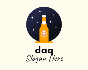 Starry Night Beer Bottle  Logo