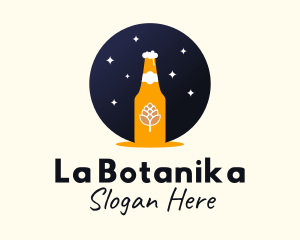 Brewer - Starry Night Beer Bottle logo design