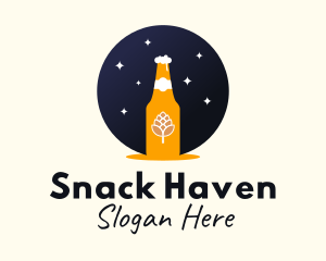 Starry Night Beer Bottle  logo design