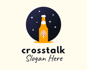 Brewer - Starry Night Beer Bottle logo design