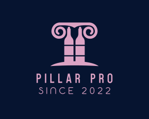 Pillar - Wine Greek Pillar Bar logo design