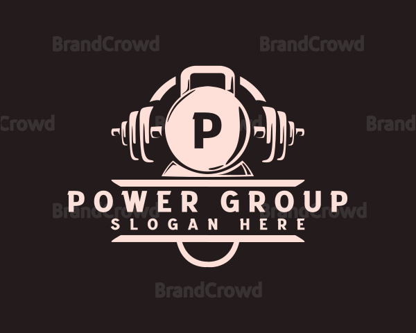 Power Lifting Gym Equipment Logo