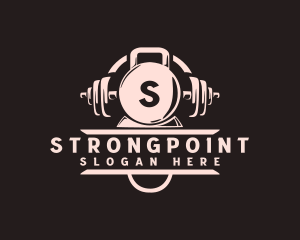 Bodybuilding - Power Lifting Gym Equipment logo design