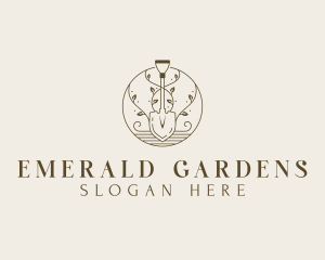 Garden Shovel Plant logo design