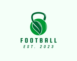 Fit - Natural Leaf Kettlebell logo design