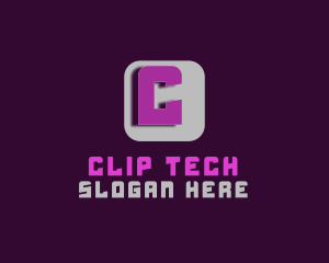 Futuristic Cube Tech logo design