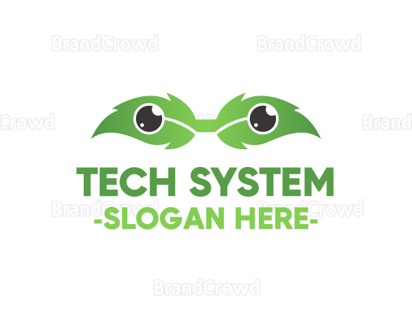 Eco Leaf Eyes Logo