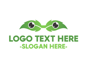 Leaf - Eco Leaf Eyes logo design