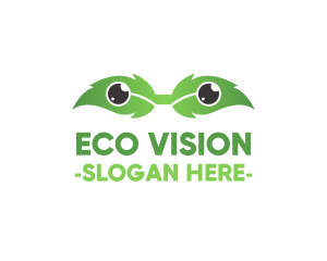 Eco Leaf Eyes logo design