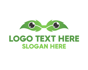 Eco Leaf Eyes Logo