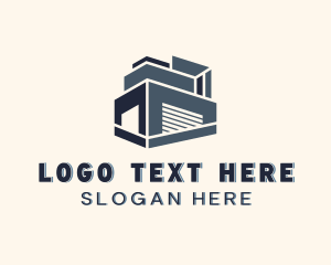 Logistics - Warehouse Industrial Building logo design