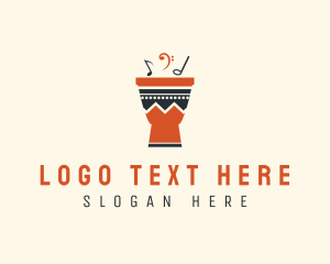 Instrument - African Drum Djembe logo design