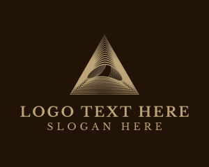 Museum - Geometric Triangle Pyramid logo design