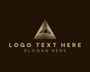 Geometric Triangle Pyramid  Logo