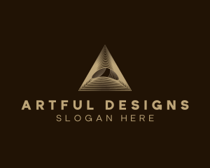 Geometric Triangle Pyramid  logo design