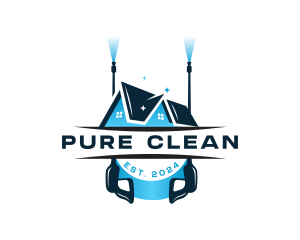 Pressure Washer Cleaning logo design