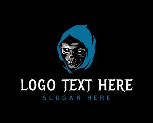 Death - Dark Skull Reaper logo design