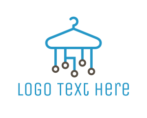 Laundry - Tech Clothes Hanger logo design