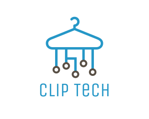 Tech Clothes Hanger logo design