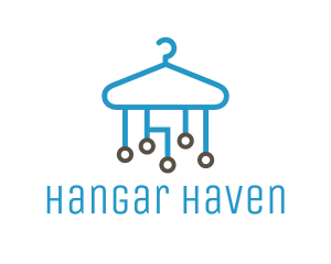 Hanger - Tech Clothes Hanger logo design