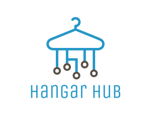 Hanger - Tech Clothes Hanger logo design