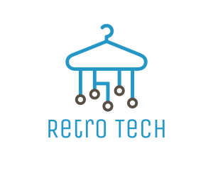 Tech Clothes Hanger logo design