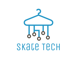 Tech Clothes Hanger logo design