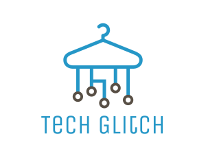 Tech Clothes Hanger logo design